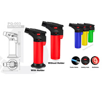 Vente en gros d'allume torche coupe-vent bon marché briquet rechargeable pour fumer du tabac Allume-cigare à gaz Jet flamme