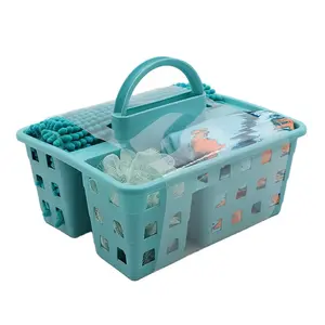 ASPIRE-Set de regalo de baño personalizado, 4 piezas, alfombra de baño y cortina de ducha, cesta de almacenamiento, caja de regalo