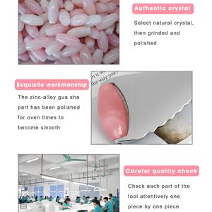 Mushang Gesichts massage werkzeug Benutzer definiertes Logo Metall Guasha Rosenquarz 2-in-1 Jade Roller <span class=keywords><strong>Gua</strong></span> <span class=keywords><strong>Sha</strong></span> Griff fördert die Durchblutung - Product Image 3