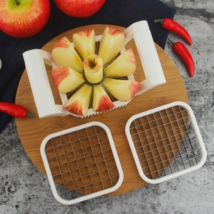 Gadget de cuisine 3-en-1 de haute qualité pour fruits, trancheuse à pommes manuelle avec poignée en PP, 8 lames, coupe-pommes, dénoyauteur de pommes - Product Image 1