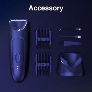 Tondeuse à poils pubiens <span class=keywords><strong>pour</strong></span> homme, lame en céramique rechargeable, imperméable, douce et sans danger <span class=keywords><strong>pour</strong></span> les peaux sensibles, <span class=keywords><strong>pour</strong></span> le corps et les parties intimes - Product Image 2