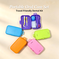 Kit de voyage orthodontique avec logo personnalisé, mini kit de soins bucco-dentaires portable avec accessoires de nettoyage pour appareils dentaires