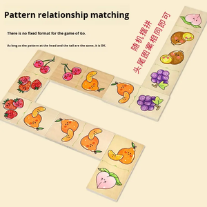 Casse-tête <span class=keywords><strong>solitaire</strong></span> animal 28 pièces en forme de domino pour enfants Jouets éducatifs pour enfants - Product Image 3