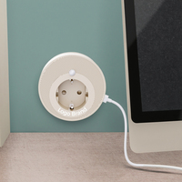 Enchufe de luz con sensor de potencia de 1 salida estándar de la UE, 1 USB, 1 tipo C, interruptor de encendido/automático/apagado, enchufe de extensión de detección corporal de 3-5m