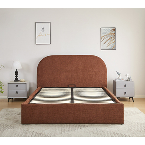 Lit en tissu avec rangement, très populaire, taille Queen, avec système de levage et rembourrage - Product Image 6