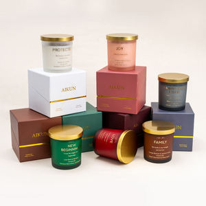 AIKUN Custom Logo Thick Glass Jar Scented Candle Wax Candle Aromatherapy Candle For Holiday Use OEM ODM - Product Image 1