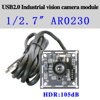 Módulo de cámara de banda estrecha infrarroja AR0230 1080P USB 38mm 3,6mm 90 grados sin distorsión para PCBA Android