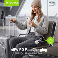 BAVIN Super All in One Portable PC1218S Prise EU UK US 10000mah 45W Powerbank avec câble de 60CM