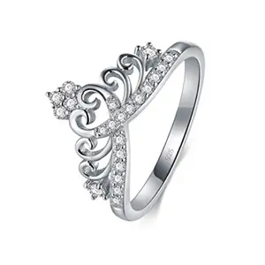 Accessori da donna alla moda gioielli in cristallo Zirconia 2024 Cubic Zirconia Cz fede nuziale 925 anelli corona in argento Sterling da donna