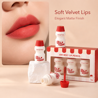 Gloss à lèvres mat velours, maquillage à texture douce et mate, teinte à lèvres, vente en gros, marque privée, OEM, ODM, ensemble de rouges à lèvres liquides mats
