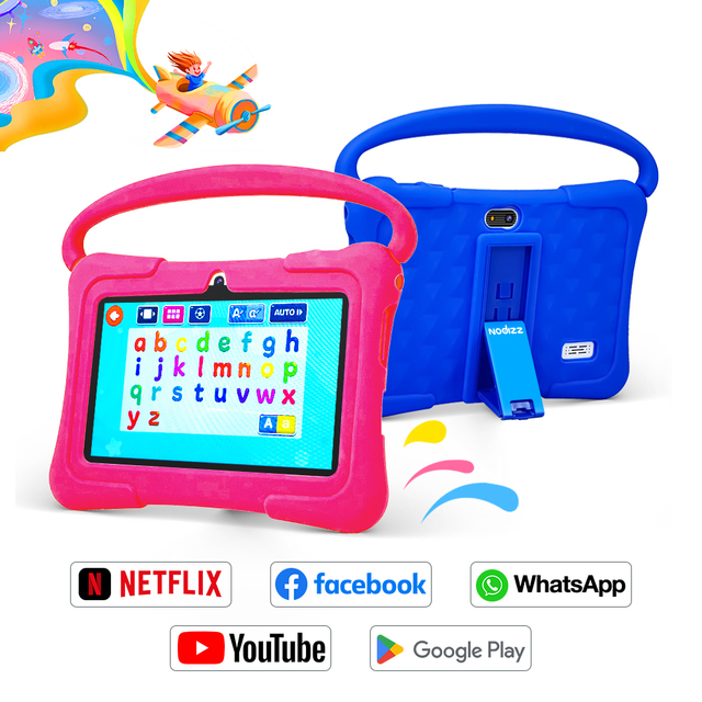 2026 New Pad 2 7 inch Kids Tablet PC Android 13 4+32GB 3200mAh Battery with Shockproof Case Educational Tablet Gift for Children