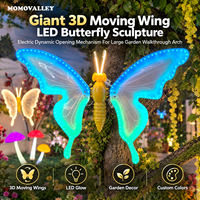 Momovalley Lumière LED Motif Papillon 3D Imperméable à Effet de Vol Réaliste pour Décoration de Jardin et de Parc Municipal