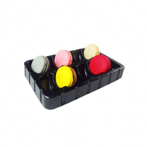 Biodegradable 6 Cavity plastic boxes macaron gift box chocolate blister packaging
