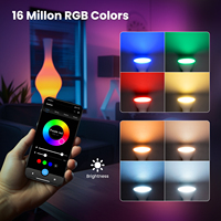 Lampu LED LangYeao Matter Dimmable 16 Juta Warna WiFi Kontrol Suara Kontrol Aplikasi Bohlam Pintar GU10 Listrik untuk Rumah
