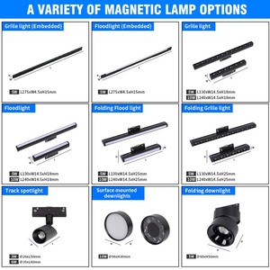 समायोज्य मिनी ट्रैक स्पॉट लैंप 2-चरण ट्रैक लाइट रेल प्रणाली 48v औद्योगिक कार्यशाला प्रकाश के लिए सुरक्षित वोल्टेज भारी शुल्क - Product Image 6