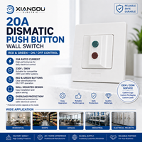 Sakelar Dinding Tombol Tekan Tipe Prancis 20A 110V 220V 380V Sakelar ON/OFF Listrik untuk Rumah Komersial OEM Grosir