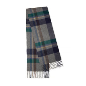 纯羊绒编织拉丝格子围巾男士披肩格子呢格子格子呢来样定做羊毛奢华 - Product Image 2