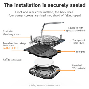 Funda impermeable con soporte <span class=keywords><strong>Airtag</strong></span>, funda protectora completa con tornillo a prueba de golpes para Apple <span class=keywords><strong>AirTag</strong></span> - Product Image 6