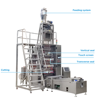 Machine d'emballage verticale entièrement automatique en acier inoxydable pour poudres, adaptée au poivre, au lait en poudre, au café, au bicarbonate de soude
