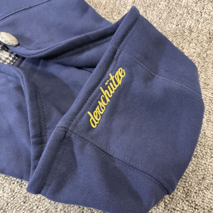 <span class=keywords><strong>Felpa</strong></span> con Cappuccio DER da <span class=keywords><strong>Uomo</strong></span>, Grafica Ricamata Pesante, Blu <span class=keywords><strong>Oversize</strong></span>, con Zip, Pullover DERSCHUTZE - Product Image 4