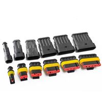 DJ7061 2 3 4 5 6 Pin listrik tahan air Amp Auto konektor kawat Harness kabel Terminal Tyco Aksesoris Auto konektor 282080-1