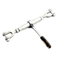Tendeur robuste en acier, tendeur à surface galvanisée à chaud, tendeur à cliquet compact, tendeur à mâchoires