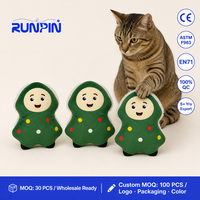 Jouet à mâcher pour chat en peluche douce avec herbe à chat naturelle pour chats d'intérieur, jeu interactif de morsure
