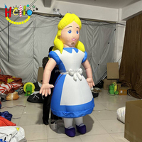 Costume gonflable de personnage de scène, costume de femme de chambre blonde gonflable