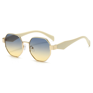<span class=keywords><strong>Gafas</strong></span> <span class=keywords><strong>de</strong></span> <span class=keywords><strong>Sol</strong></span> Unisex con Marco Metálico Poligonal, Protección UV400 Anti-UV, Precio <span class=keywords><strong>de</strong></span> Fábrica al por Mayor - Product Image 6