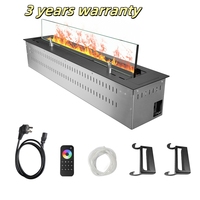 Cheminée électrique à vapeur d'eau avec flamme artificielle de 72 pouces (180 cm), effet de brouillard de feu, LED, réaliste, 3D