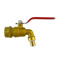 Robinet d'eau chaude haute température tout en cuivre épaissi 4/6 pouces, vanne de vidange à ouverture rapide, interrupteur de bec d'eau, design moderne et minimaliste
