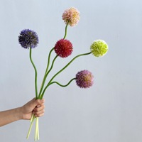 Bunga Dandelion Mini Buatan, Bola Bawang Berry Buatan Tangan, Simulasi Tinggi, Tangkai Tunggal, Plastik Lembut, Hari Valentine