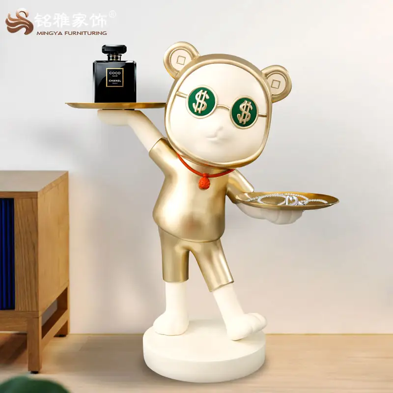 Artesanía de resina para decoración del hogar, artesanía de resina de China Landing Lucky Cat, escultura artesanal de resina de poliresina