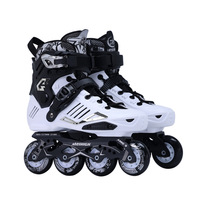 Patins à roulettes en ligne Meigao V9 avec roues lumineuses réglables en PU, roulement de 50 kg, pour adultes débutants, étudiants, hommes et femmes - Extérieur