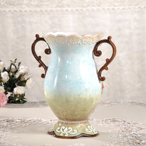 Jarrón Decorativo de Cerámica Estilo Europeo Pastoral con Elefante, Estilo Chino Moderno para Sala de Estar, Mueble de TV, Arreglos Florales para el Hogar - Product Image 4