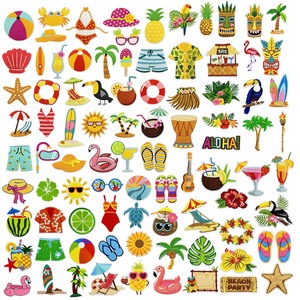 Vente chaude Patchs brodés thermocollants de haute qualité, style ethnique bohème, thème été, plage hawaïenne, <span class=keywords><strong>mer</strong></span> - Product Image 1