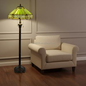 Lampe sur pied Tiffany en verre européen de 16 pouces avec LED pour salle à manger, chambre à coucher, chambre d'enfant, ampoule E27, lumière à économie d'énergie - Product Image 1