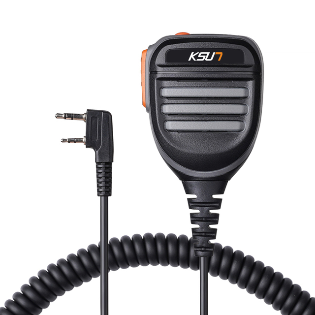 KSUN KM20 Remote Two Way Radio Speaker Mic K Type PTT Microphone
