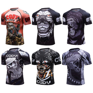 Rashguard personnalisé pour <span class=keywords><strong>le</strong></span> BJJ, chemise de surf, protection UPF, rashguard UV pour <span class=keywords><strong>le</strong></span> BJJ, manches courtes, rashguard imprimé de haute qualité pour <span class=keywords><strong>le</strong></span> <span class=keywords><strong>MMA</strong></span> - Product Image 2