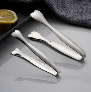 DFT06-3 Stainless Steel Heart <b>Shape</b> <b>Block</b> Ice Tongs Sugar Tongs - Product Image 3