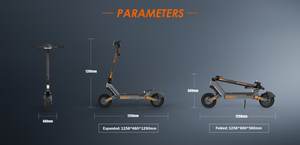 Scooter Eléctrico Plegable con Llantas de Vacío de 10 Pulgadas, Almacén en la UE, Velocidad Media, Autonomía de 55 km, Potente, para Adultos, Kukirin G2 - Product Image 4