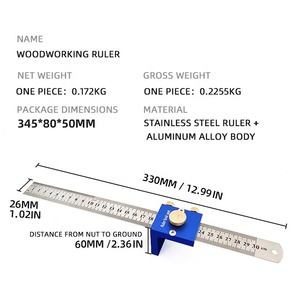 300 mét thép không gỉ thợ mộc Scribe các dòng chế biến gỗ Cai Trị - Product Image 3