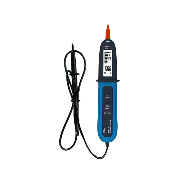 VA6817B New Digital Voltage Tester Tools Pen Volt Detector with LCD Display AC/DC Indication CAT III 1000V Resistance Continuity