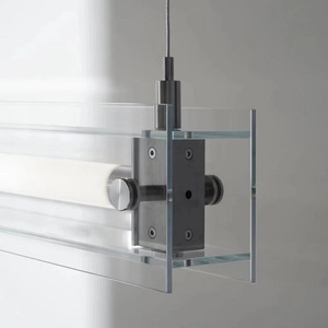 Luminaire créatif de luxe minimaliste pour hôtel, luminaire design en verre long, suspension pour lustres, lampes suspendues - Product Image 5