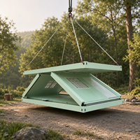 Maison conteneur pliable de 20 pieds, modulaire, préfabriquée, pliable, bureau mobile, hôtel, atelier, écoles, centres commerciaux, maison de camping