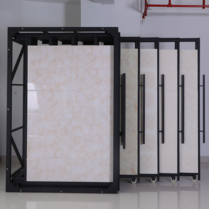 Hiện đại tùy chỉnh có thể gập lại Pull-out push-kéo gạch Kệ Mẫu hiển thị tủ sắt miếng vải hình tam giác sơn tĩnh điện hiển thị Kệ hiển thị - Product Image 4