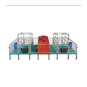 Customized Galvanized Steel Plastic Animal Cage Pig Farming Sow Farrowing Bed Nursery Pen Maternity Crates Swine Pig Farming