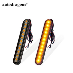 ไฟท้ายรถจักรยานยนต์แบบรวม 24 LED แถบไฟ LED ไฟเบรคหยุดสัญญาณไฟเลี้ยวสีแดงอำพัน - Product Image 6