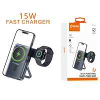Powerbank de chargeur portatif magnétique sans fil rapide de la capacité élevée 15W avec la batterie de Li-polymère et le matériel de PVC