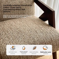 Fauteuil individuel Richard en gros, style minimaliste moderne, mobilier de salon, chaise de loisirs pour balcon, chaise paresseuse en bois de designer